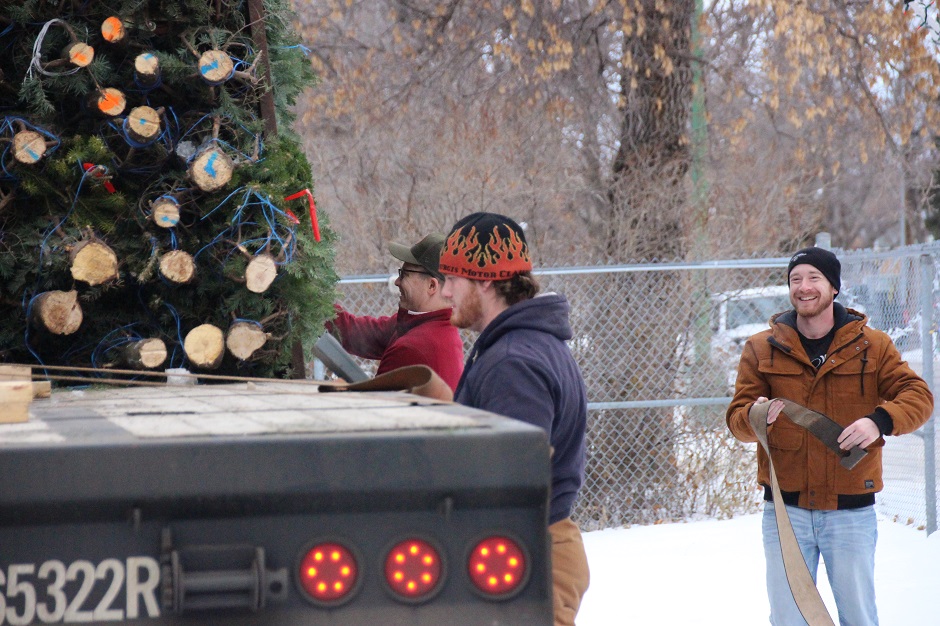 Men at work Young Fellows Tree lot STOCKED